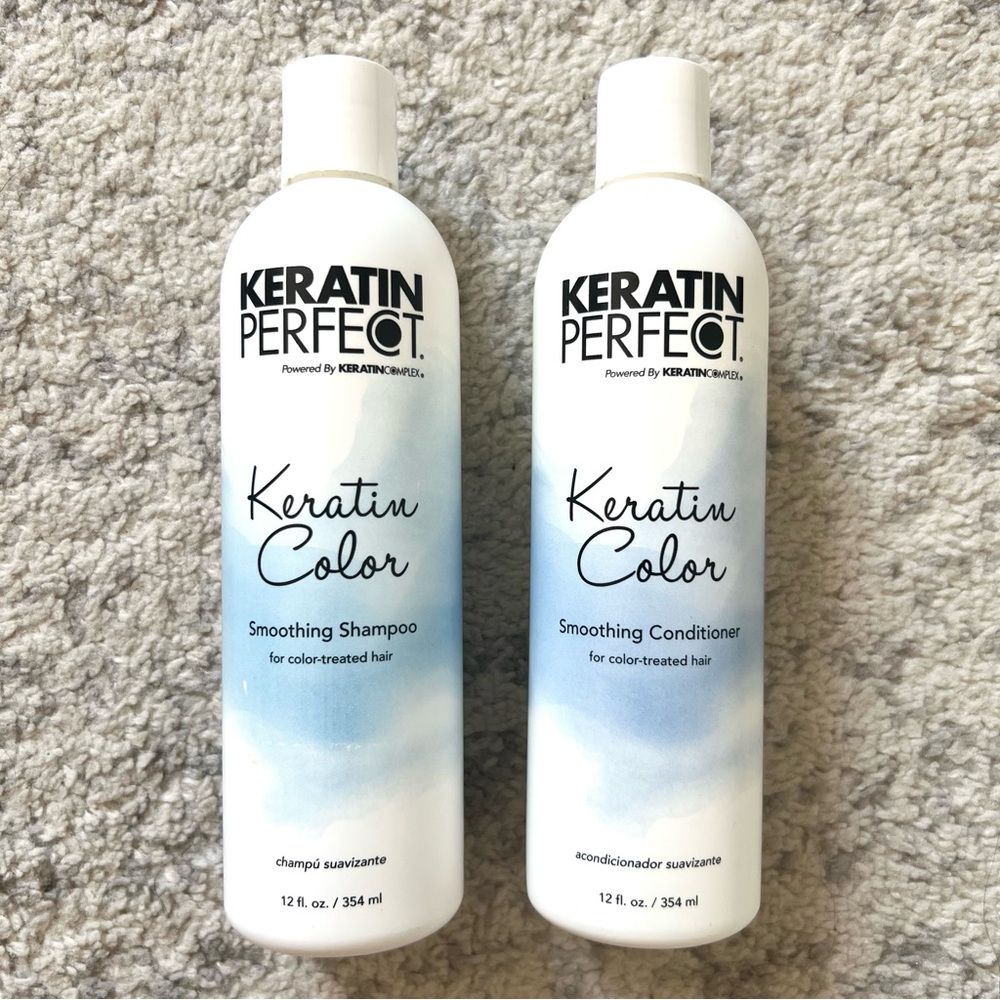 Keratin Perfect Color Smoothing Shampoo and Conditioner Set 12 fl oz 354 ml